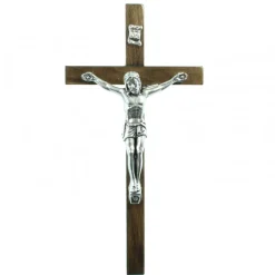 Palais du Rosaire Croix anneau en palissandre de 11cm^ Crucifix Bois