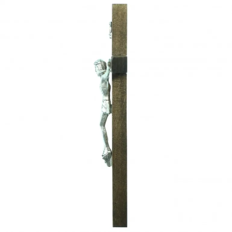 Palais du Rosaire Croix anneau en palissandre de 11cm^ Crucifix Bois