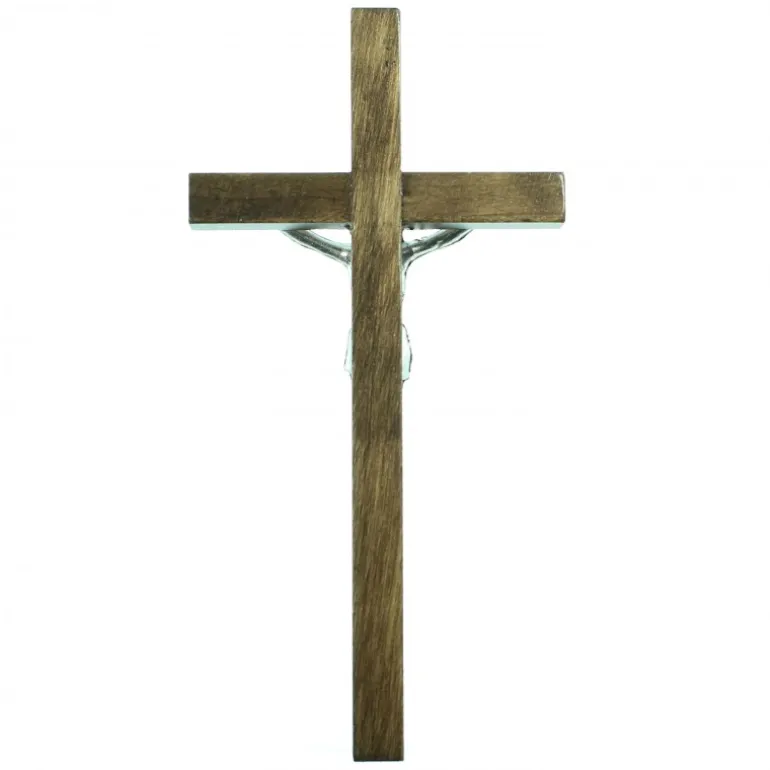 Palais du Rosaire Croix anneau en palissandre de 11cm^ Crucifix Bois