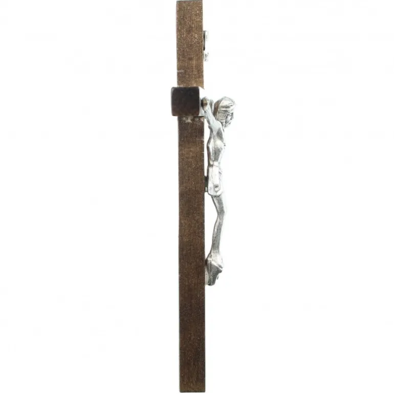 Palais du Rosaire Croix anneau en palissandre de 11cm^ Crucifix Bois