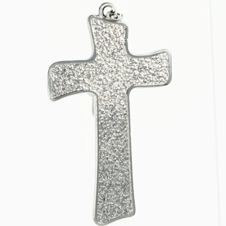 Palais du Rosaire Croix Apparition de Lourdes et Christ crucifié en métal et résine 7cm^ Médaille Et Croix Métal