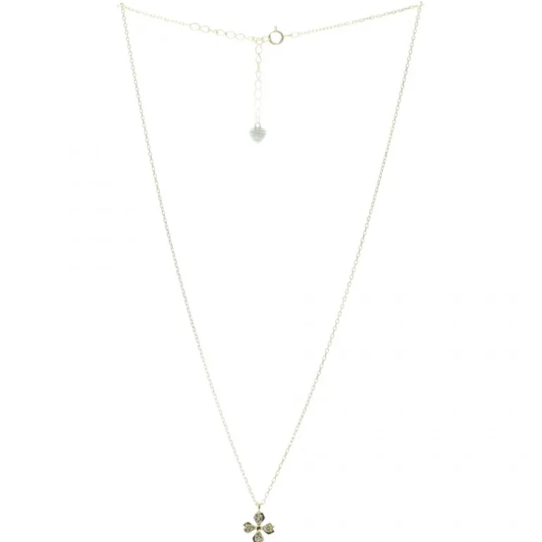 Palais du Rosaire Croix argent doré aux extrémités évasées^ Croix En Pendentif | Médaille Et Croix Argent