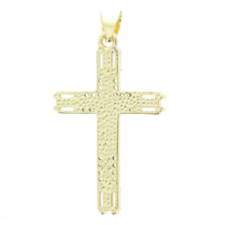 Palais du Rosaire Croix avec le Christ en métal doré de 3.2cm^ Croix En Pendentif | Médaille Et Croix Métal
