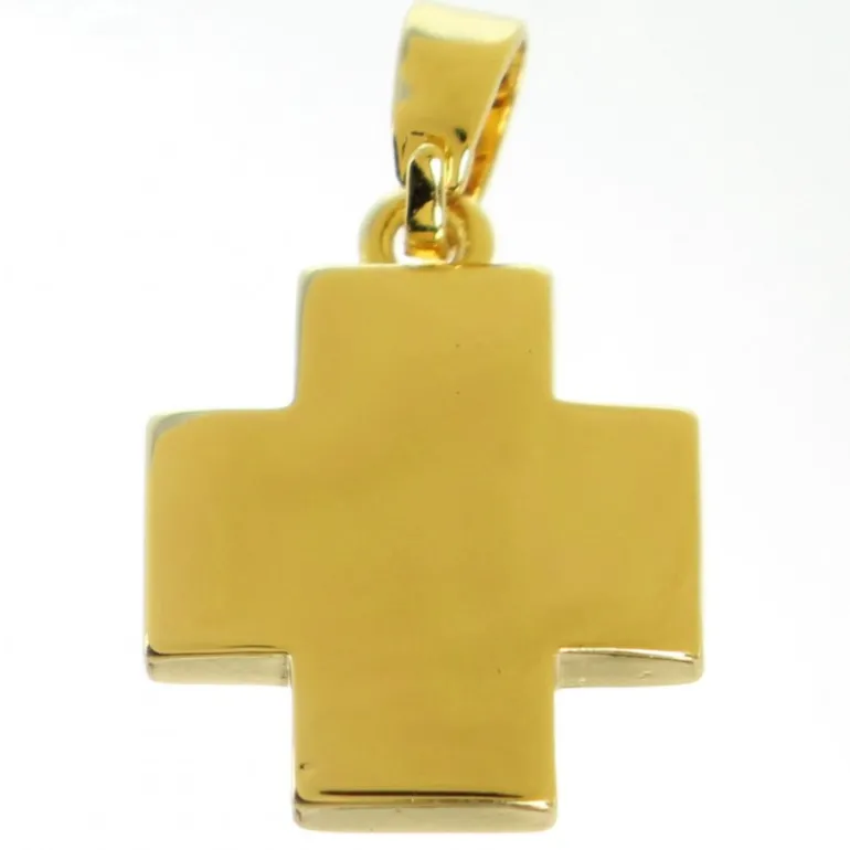 Palais du Rosaire Croix carrée en nacre et métal doré de 1.6cm^ Médaille Et Croix Métal