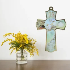 Palais du Rosaire Croix de baptême 16 cm^ Croix Religieuse