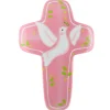 Palais du Rosaire Croix de Baptème en bois avec une Colombe 15cm^ Croix Religieuse