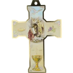 Palais du Rosaire Croix de communion pour garçon avec un certificat souvenir^ Communion