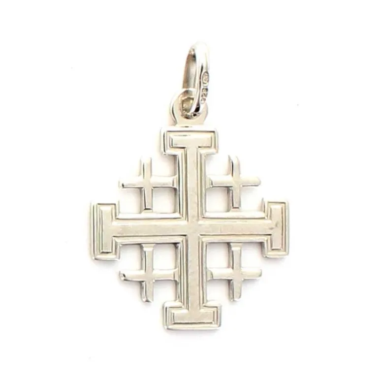 Palais du Rosaire Croix de Jerusalem en argent 14mm^ Médaille Et Croix Argent