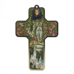 Palais du Rosaire Croix de l'Apparition de Lourdes 17 cm^ Croix Religieuse