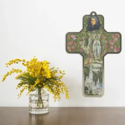 Palais du Rosaire Croix de l'Apparition de Lourdes 17 cm^ Croix Religieuse