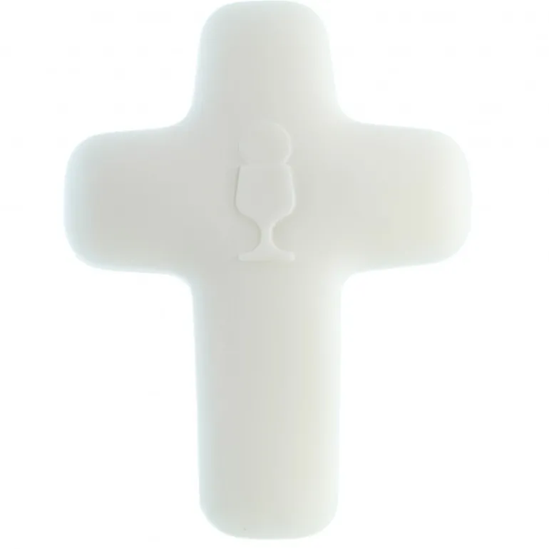 Palais du Rosaire Croix de l'Eucharistie en Albâtre - Décoration Calice et Hostie^ Croix Religieuse