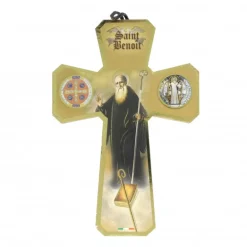 Palais du Rosaire Croix de Saint Benoit en bois de 13cm^ Croix Religieuse