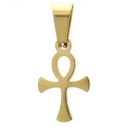 Palais du Rosaire Croix de Vie en métal doré 16mm^ Croix En Pendentif | Médaille Et Croix Métal
