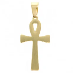 Palais du Rosaire Croix de vie en métal doré de 3cm^ Croix En Pendentif | Médaille Et Croix Métal