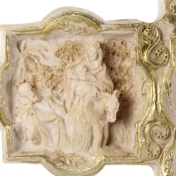 Palais du Rosaire Croix des 4 évangélistes avec l'apparition de Lourdes 30cm^ Croix Religieuse | Crucifix Résine