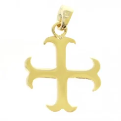 Palais du Rosaire Croix des Templiers en Pendentif en plaqué or^ Médaille Et Croix Plaqué Or