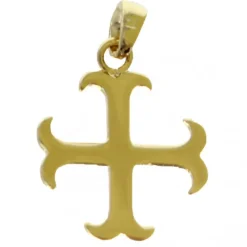 Palais du Rosaire Croix des Templiers en Pendentif en plaqué or^ Médaille Et Croix Plaqué Or