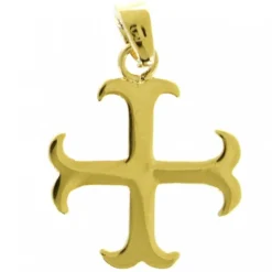 Palais du Rosaire Croix des Templiers en Pendentif en plaqué or^ Médaille Et Croix Plaqué Or