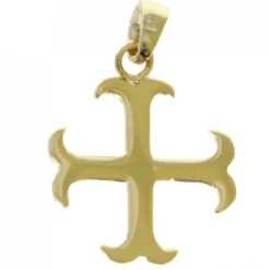 Palais du Rosaire Croix des Templiers en Pendentif en plaqué or^ Médaille Et Croix Plaqué Or
