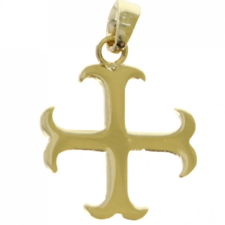 Palais du Rosaire Croix des Templiers en Pendentif en plaqué or^ Médaille Et Croix Plaqué Or