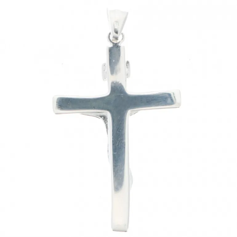 Palais du Rosaire Croix du Christ en argent^ Croix En Pendentif | Médaille Et Croix Argent