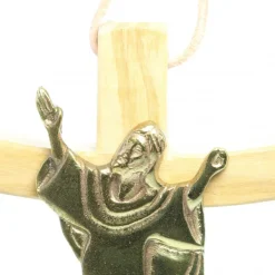 Palais du Rosaire Croix du Christ Glorieux en bois d'olivier de 15cm^ Crucifix Bois | Crucifix Métal