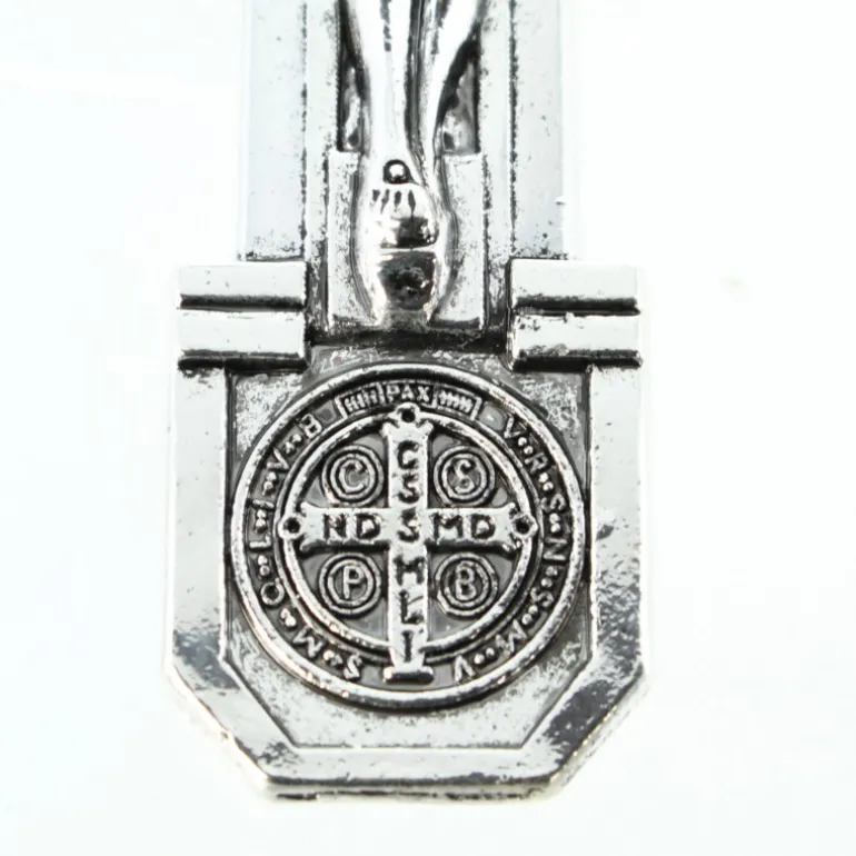 Palais du Rosaire Croix du Pardon en métal argenté 11x7cm avec livret francais et anglais^ Médaille Et Croix Métal | Croix Religieuse