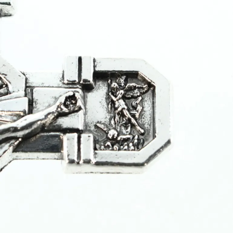 Palais du Rosaire Croix du Pardon en métal argenté 11x7cm avec livret francais et anglais^ Médaille Et Croix Métal | Croix Religieuse