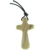 Palais du Rosaire Croix du réconfort en bois d'olivier de Jérusalem 8cm^ Croix Religieuse