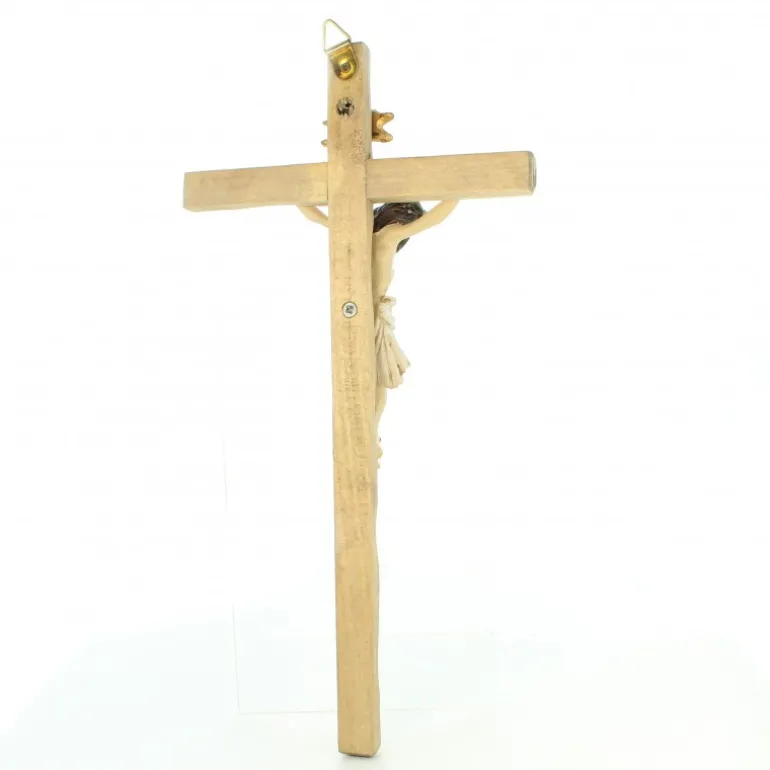 Palais du Rosaire Croix en bois avec Christ en résine^ Crucifix Résine | Crucifix Bois
