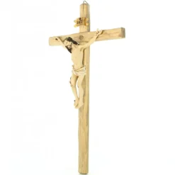 Palais du Rosaire Croix en bois avec Christ en résine^ Crucifix Résine | Crucifix Bois
