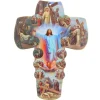 Palais du Rosaire Croix en bois avec les 14 stations du Chemin de Croix 30 cm^ Croix Religieuse