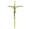 Palais du Rosaire Croix en métal doré de 20cm^ Crucifix Métal
