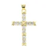 Palais du Rosaire Croix en métal doré et strass 3cm^ Médaille Et Croix Métal