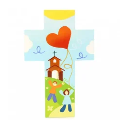 Palais du Rosaire Croix enfantine Cerf-Volant de 15cm^ Communion | Croix Religieuse