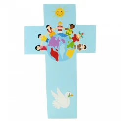 Palais du Rosaire Croix enfantine Enfants du Monde de 35cm^ Communion | Croix Religieuse
