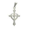 Palais du Rosaire Croix métal décorée d'un coeur 30mm^ Croix En Pendentif | Médaille Et Croix Métal