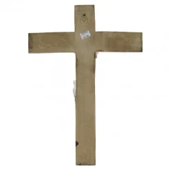 Palais du Rosaire Crucifix à suspendre de 40 cm en résine colorée^ Croix Religieuse