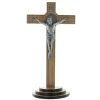 Palais du Rosaire Crucifix bois de Saint Benoît à poser 18cm^ Crucifix Bois