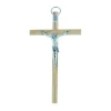 Palais du Rosaire Crucifix bois d'olivier et Christ argenté 10,5 cm^ Crucifix Bois