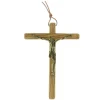 Palais du Rosaire Crucifix Christ de Cluny en bronze sur croix d'olivier 15 cm^ Crucifix Bois