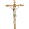 Palais du Rosaire Crucifix Christ en résine , croix imitation bois 22 cm^ Crucifix Résine
