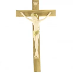 Palais du Rosaire Crucifix Contemporain et Christ doré en résine de 23cm^ Croix Religieuse | Crucifix Résine