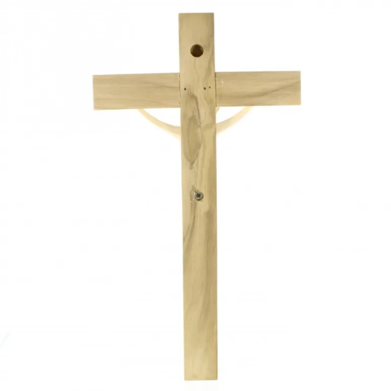 Palais du Rosaire Crucifix Contemporain et Christ doré en résine de 23cm^ Croix Religieuse | Crucifix Résine