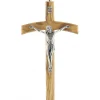 Palais du Rosaire Crucifix Croix pastorale en bois d'olivier 22cm^ Crucifix Bois