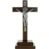 Palais du Rosaire Crucifix de Saint Benoît en bois sur socle 30cm^ Crucifix Bois