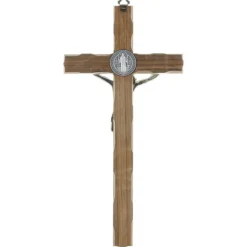 Palais du Rosaire Crucifix de Saint Benoît en bois 30cm^ Crucifix Bois