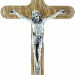 Palais du Rosaire Crucifix de table en bois d'olivier 21cm^ Crucifix Bois