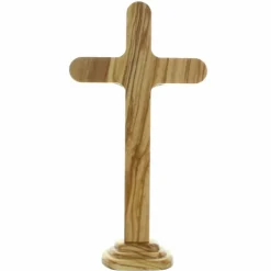 Palais du Rosaire Crucifix de table en bois d'olivier 21cm^ Crucifix Bois