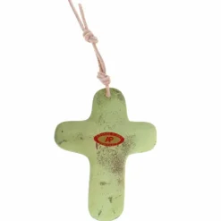 Palais du Rosaire Crucifix du Christ Glorieux en bronze émaillé 8.5cm^ Crucifix Métal